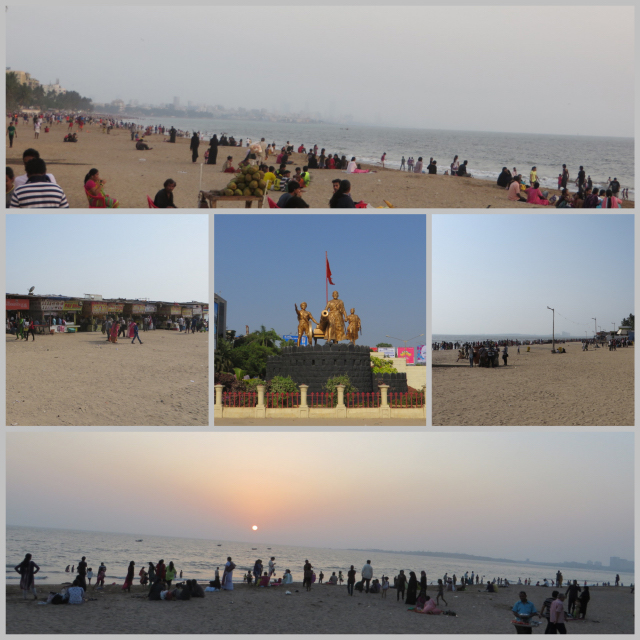 Juhu Beach is a popular destination for locals and tourists.